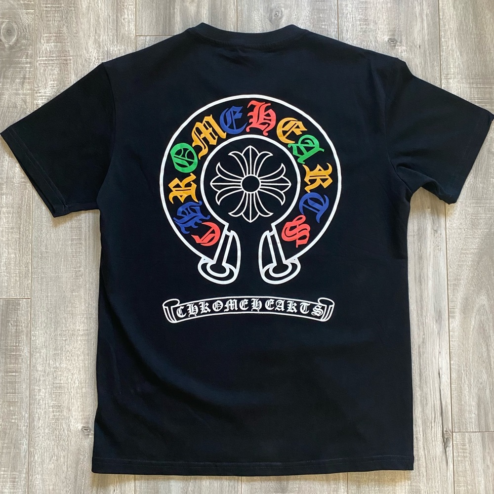 Chrome Hearts | Shirts | Chrome Hearts Colorful Horseshoe Tee M